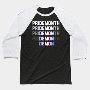 PriDEMONth trans Baseball T-Shirt